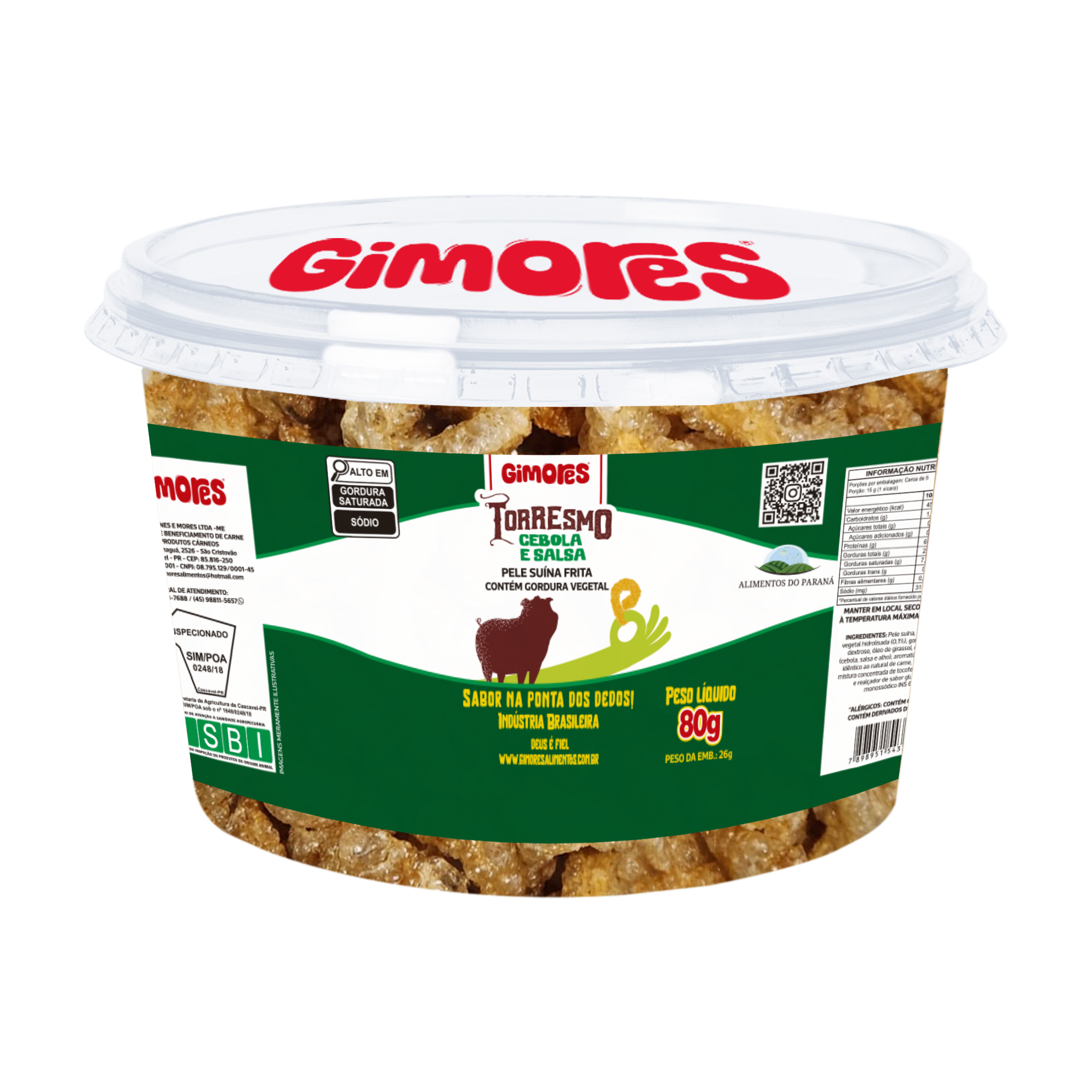 Torresmo Pote Cebola e Salsa