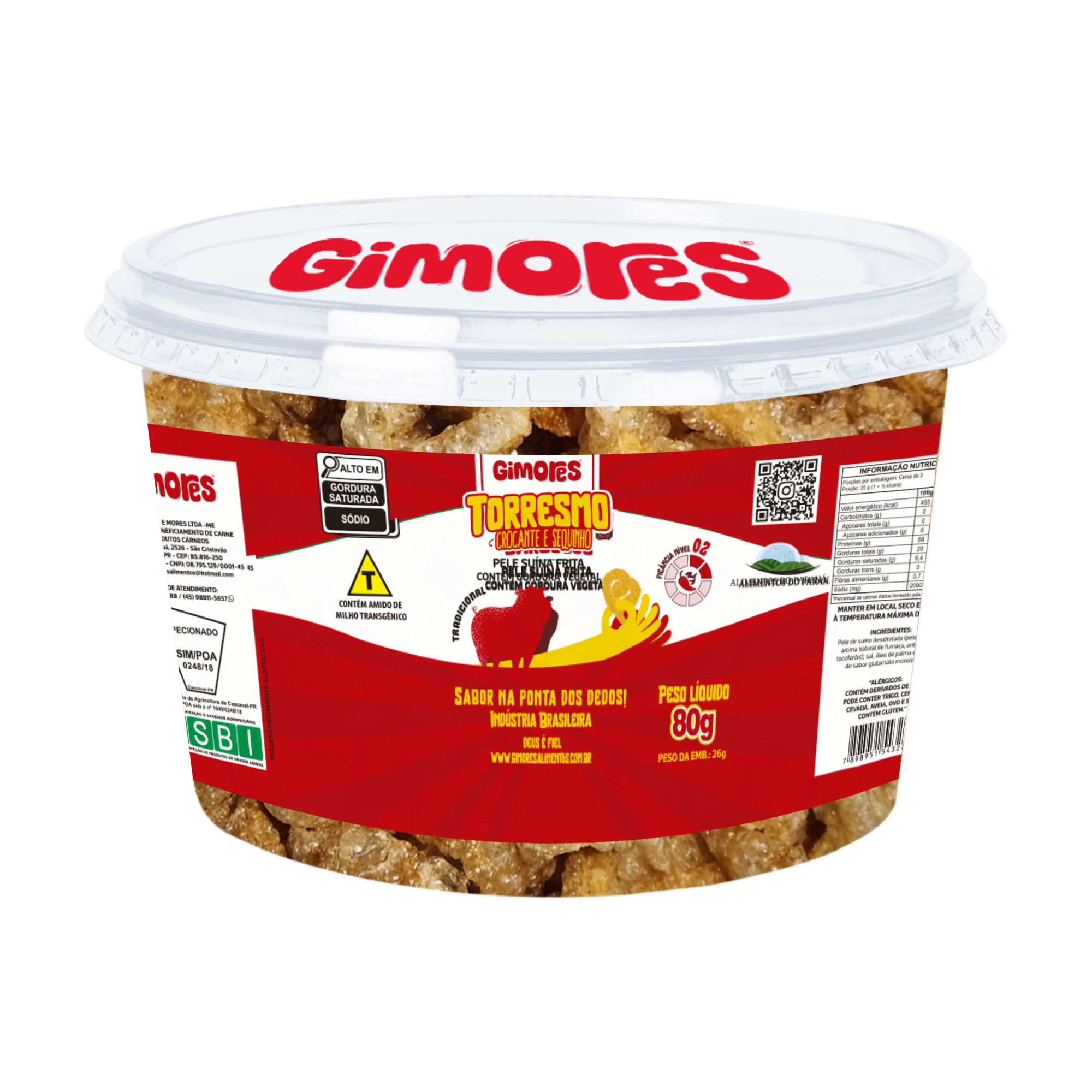 Torresmo Pote Tradicional 80g